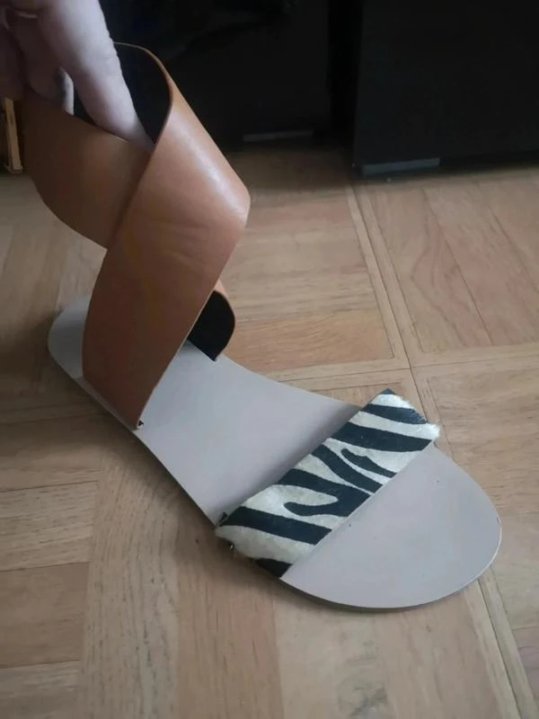 Hoge Sandalen Dames Zebra & Koper Stijl – Maat 40 – Zo Goed Als Nieuw – photo 7